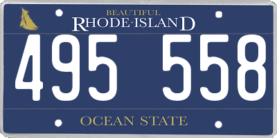 RI license plate 495558