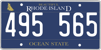 RI license plate 495565