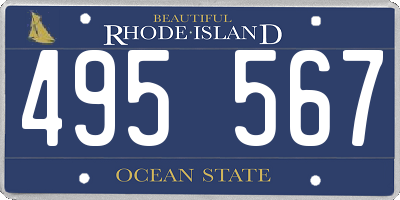 RI license plate 495567