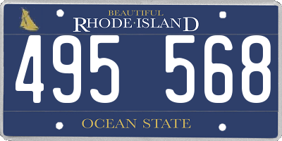 RI license plate 495568