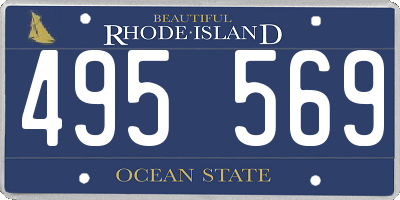 RI license plate 495569