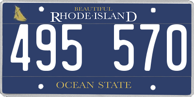 RI license plate 495570