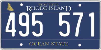 RI license plate 495571