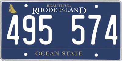 RI license plate 495574
