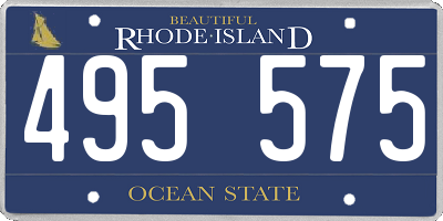 RI license plate 495575