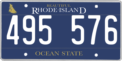 RI license plate 495576