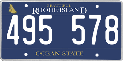 RI license plate 495578