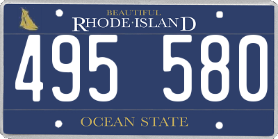 RI license plate 495580