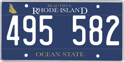 RI license plate 495582