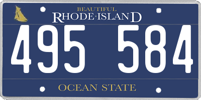 RI license plate 495584