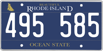 RI license plate 495585