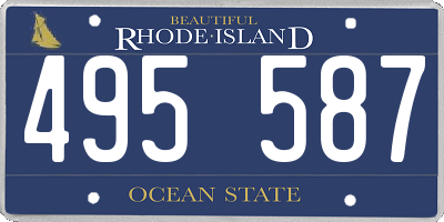 RI license plate 495587