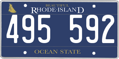 RI license plate 495592