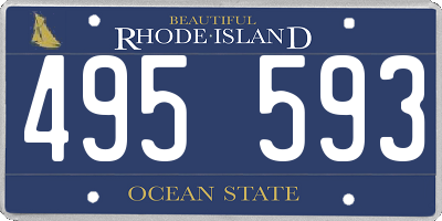 RI license plate 495593