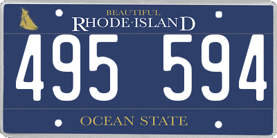 RI license plate 495594