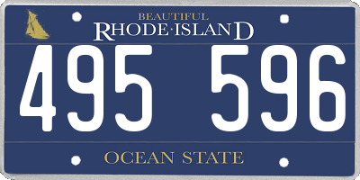 RI license plate 495596