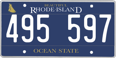 RI license plate 495597
