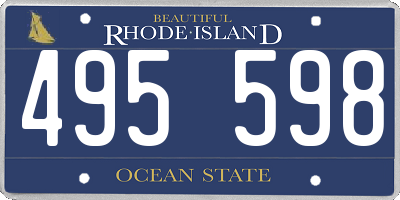 RI license plate 495598
