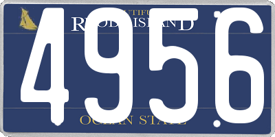 RI license plate 4956