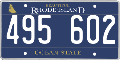 RI license plate 495602
