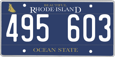 RI license plate 495603