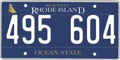 RI license plate 495604