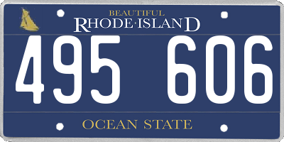 RI license plate 495606