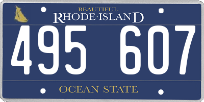 RI license plate 495607