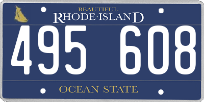 RI license plate 495608