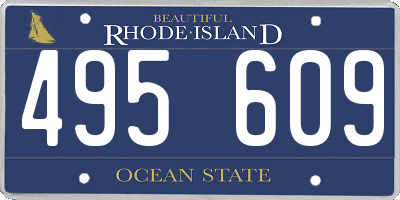 RI license plate 495609