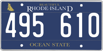 RI license plate 495610
