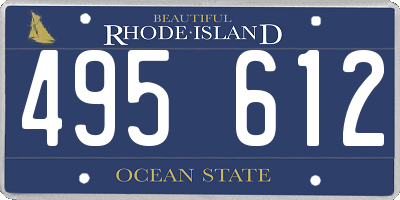 RI license plate 495612
