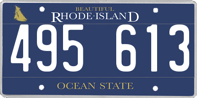 RI license plate 495613