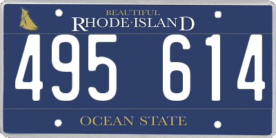 RI license plate 495614