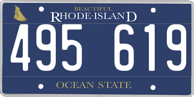 RI license plate 495619
