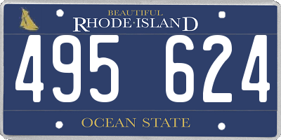 RI license plate 495624