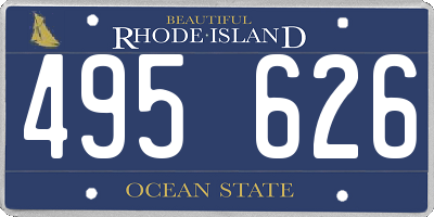 RI license plate 495626