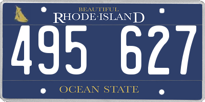 RI license plate 495627