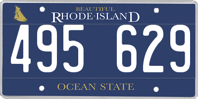 RI license plate 495629