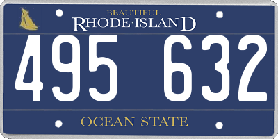 RI license plate 495632
