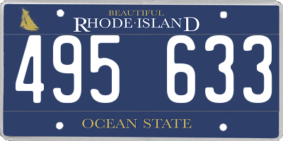 RI license plate 495633
