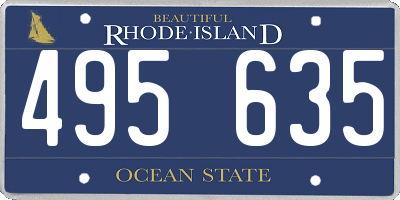 RI license plate 495635
