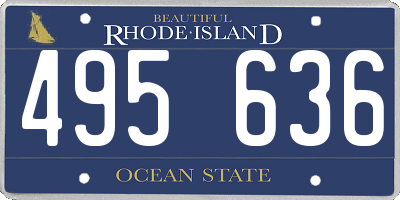 RI license plate 495636