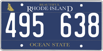 RI license plate 495638
