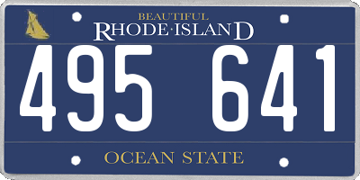RI license plate 495641