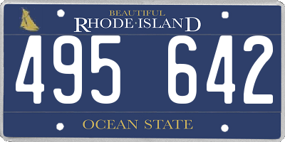 RI license plate 495642