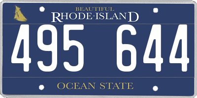 RI license plate 495644