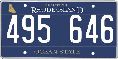 RI license plate 495646