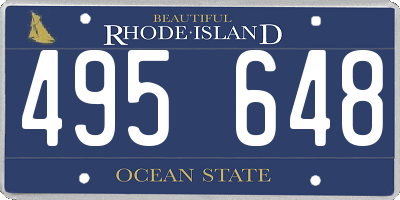 RI license plate 495648