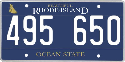 RI license plate 495650